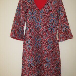 Anthropologie Maeve dress retro print red dress new with tags Small